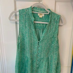 Anthropologie Maeve Petunia Pintuck Blouse